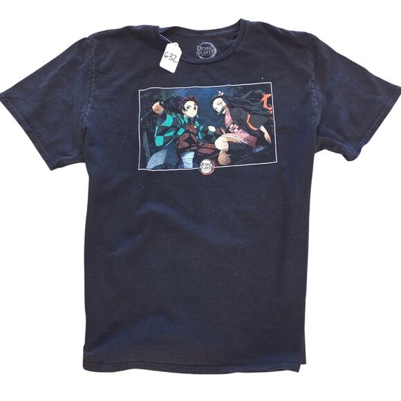 2XL Black Demon Slayer Anime Graphic Tee Shirt - Picture 1 of 4